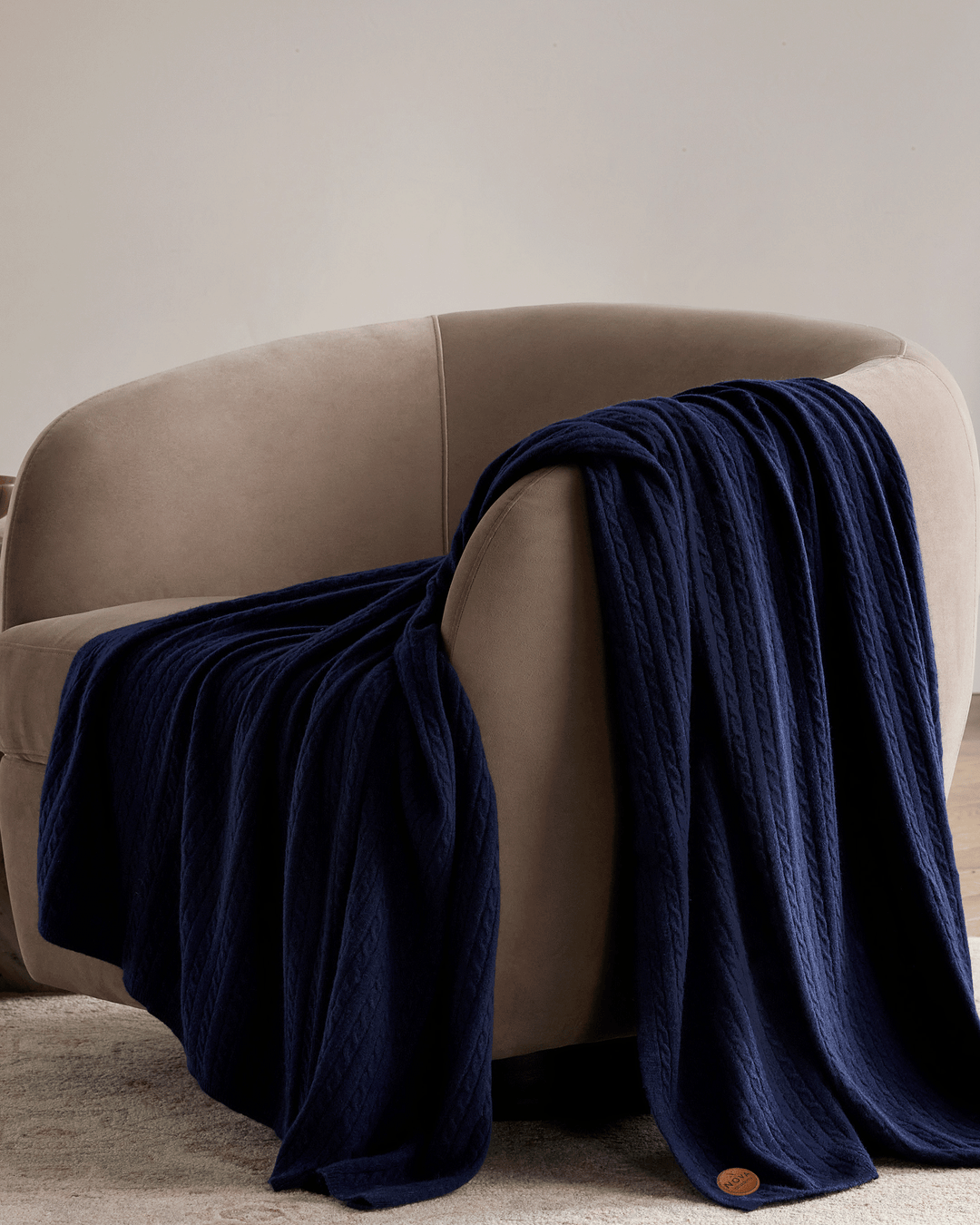 Cable Knit Cashmere Throw